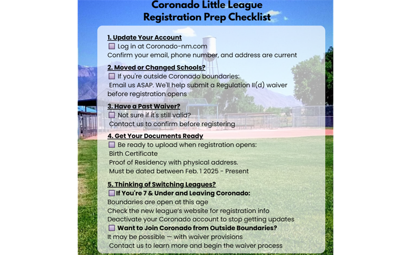 Registration Prep Checklist 2026