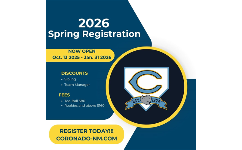 2026 Spring Registration 10/13/25 - 01/31/26